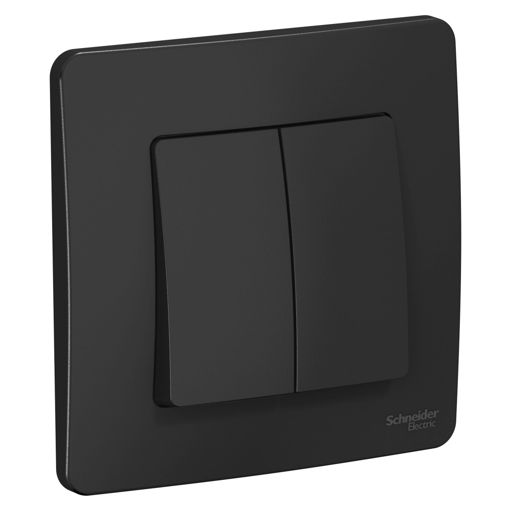 BLANCA С/У 2-клавишный ВЫКЛЮЧАТЕЛЬ (сх.5), 10А, 250В, АНТРАЦИТ