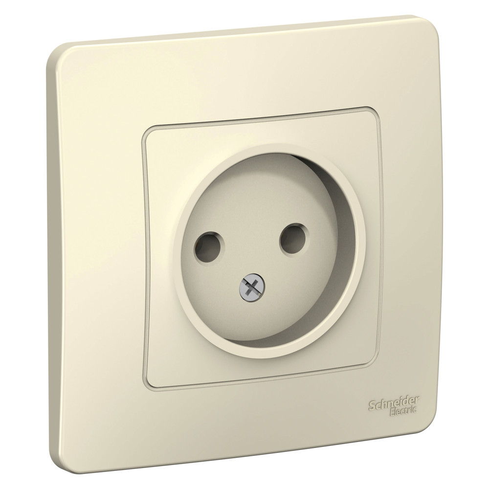 BLANCA С/У РОЗЕТКА без заземления без шторок, 16А, 250В, МОЛОЧНЫЙ