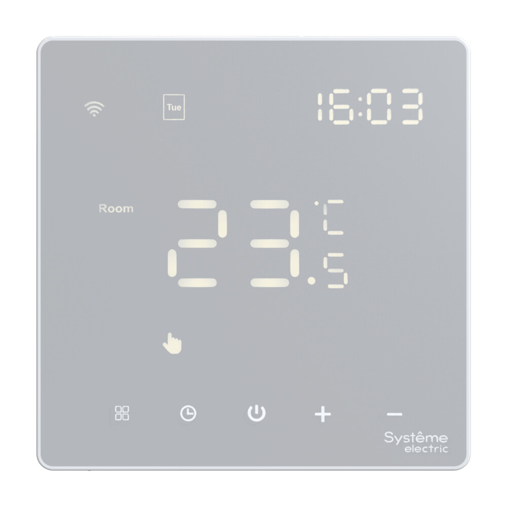 ARTGALLERY ТЕРМОСТАТ Wi-Fi электронный для теплого пола, 16A, в сборе, БЕЛЫЙ