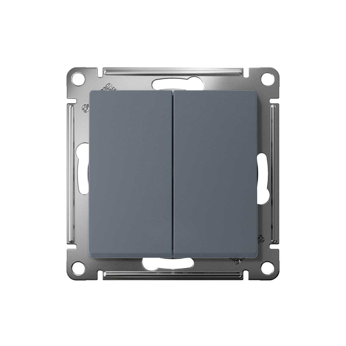 ATLASDESIGN 2-клавишный ПЕРЕКЛЮЧАТЕЛЬ, сх.6+6, 10АХ, механизм, ГРИФЕЛЬ