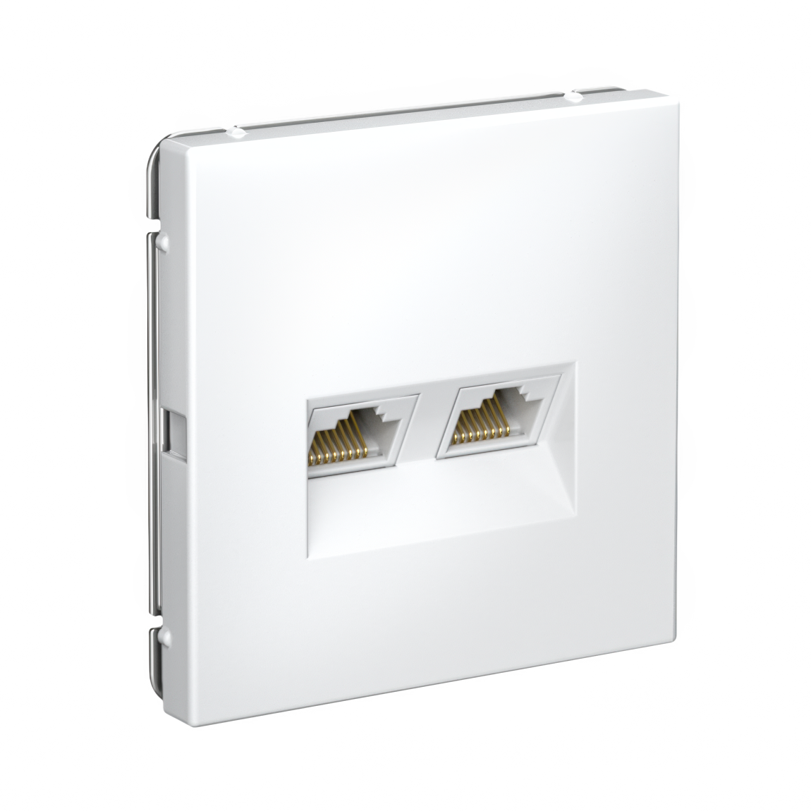 ARTGALLERY РОЗЕТКА двойная компьютерная RJ45+RJ45, кат. 5е, механизм, БЕЛЫЙ