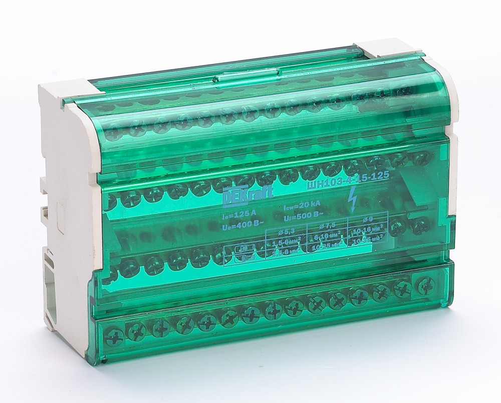 Кросс-модуль на DIN-рейку 4х15 групп, 125А ШН-103