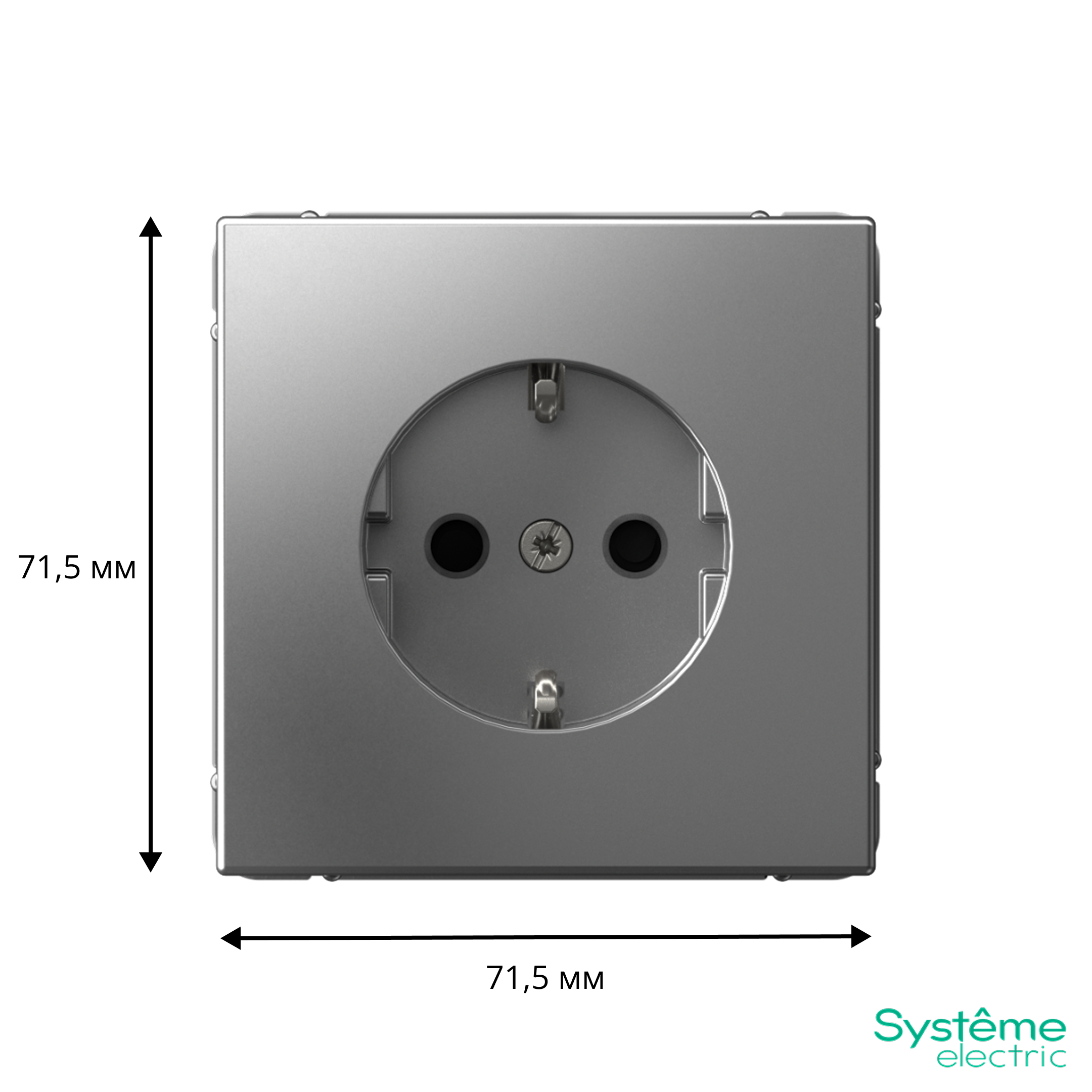 ARTGALLERY РОЗЕТКА с заземлением со шторками, 16А, механизм, быстрозажим. клем., СТАЛЬ