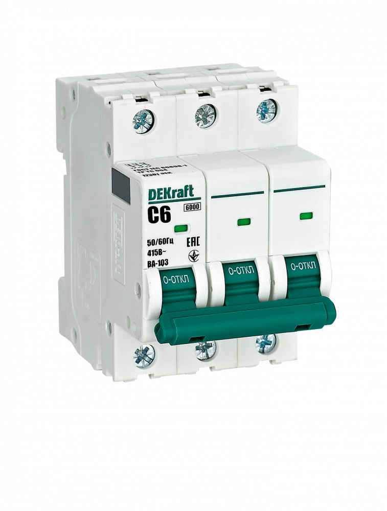 Автоматический выключатель ВА-103 3P 6А C 6кА новый
