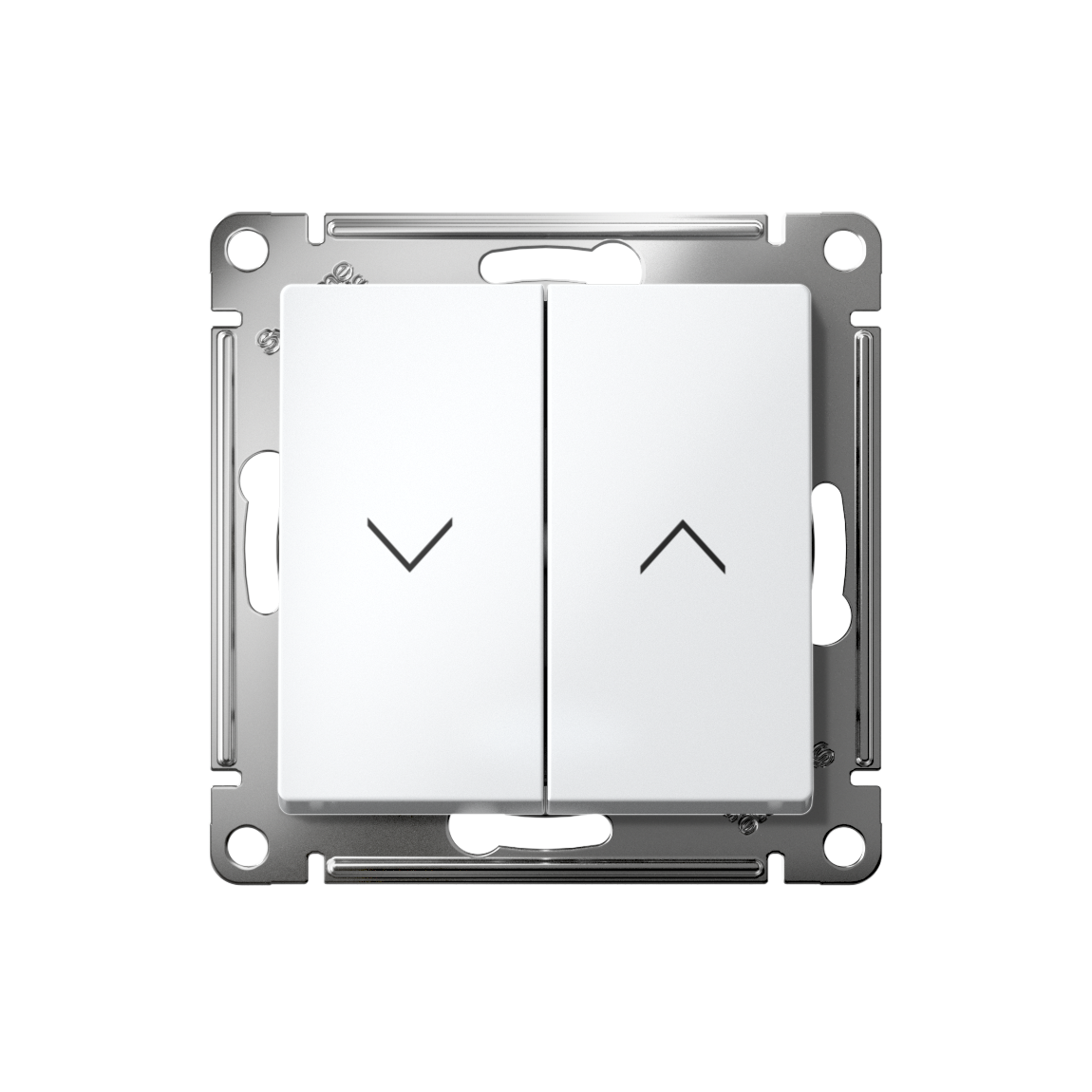 ATLASDESIGN 2-клавишный ВЫКЛЮЧАТЕЛЬ ДЛЯ ЖАЛЮЗИ, сх.4, 10А, механизм, БЕЛЫЙ