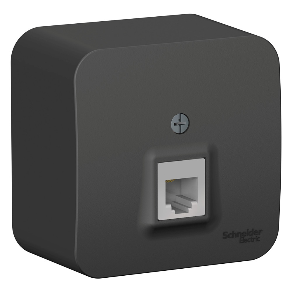 BLANCA О/У РОЗЕТКА телефонная RJ11 ИЗОЛ.ПЛ., АНТРАЦИТ