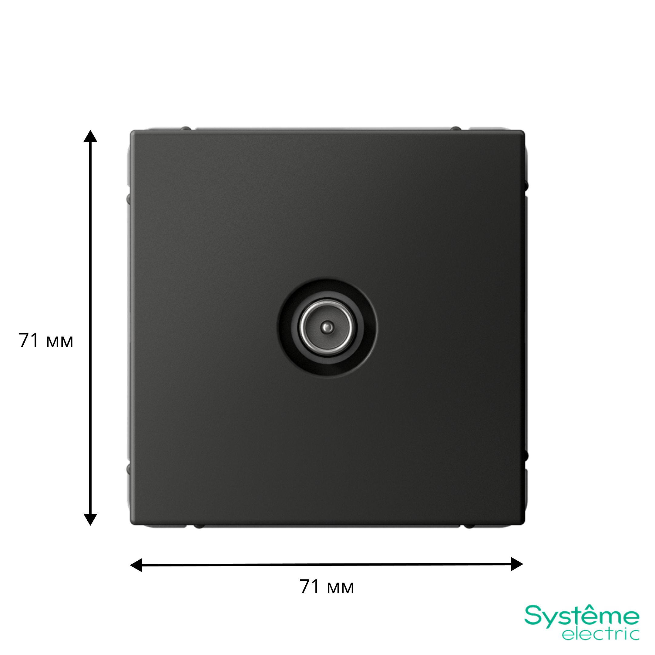 ARTGALLERY TV РОЗЕТКА оконечная 1DB, механизм, БАЗАЛЬТ