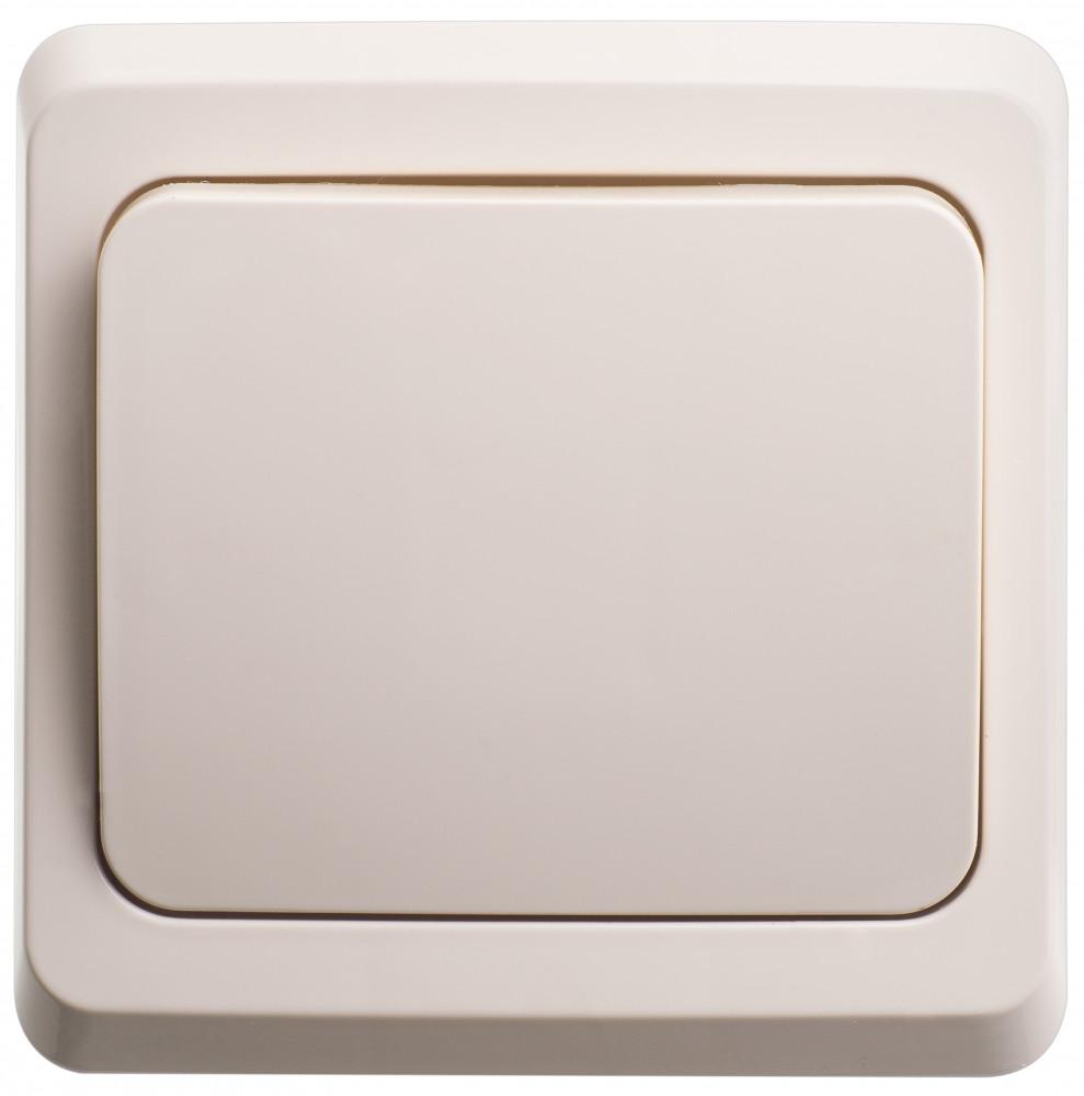 ЭТЮД С/У 1-клавишный ПЕРЕКЛЮЧАТЕЛЬ 10 АХ, КРЕМОВЫЙ