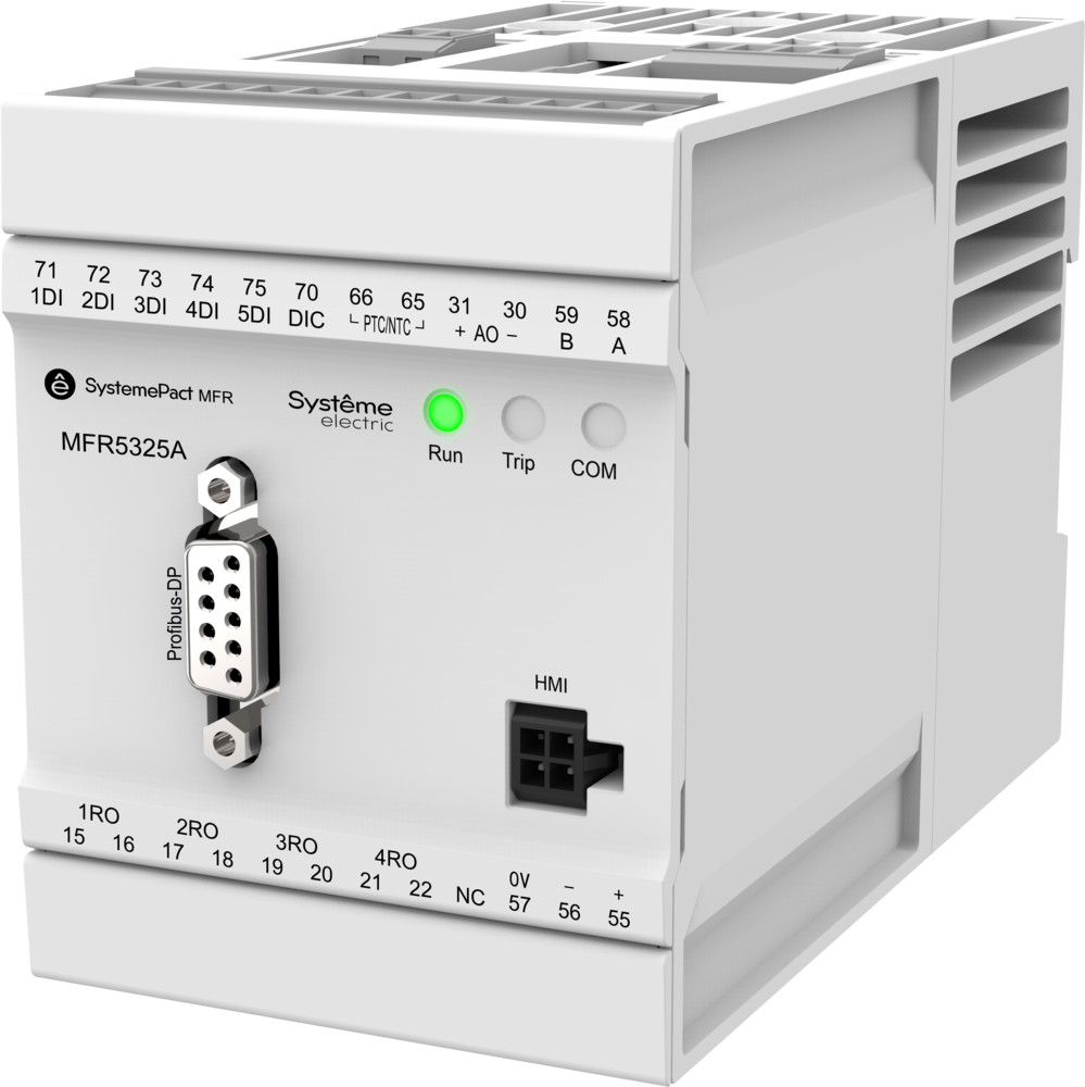 РЕЛЕ MFR530 PROFIBUS-DP + MODBUS-RTU 0.2-5A ТТ Ø10.5ММ 80-270В AC/DC