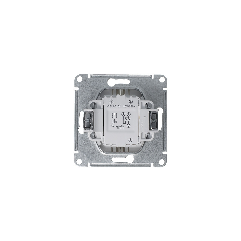 GLOSSA 2-клавишный ВЫКЛЮЧАТЕЛЬ, сх.5, 10AX, механизм, ПЛАТИНА