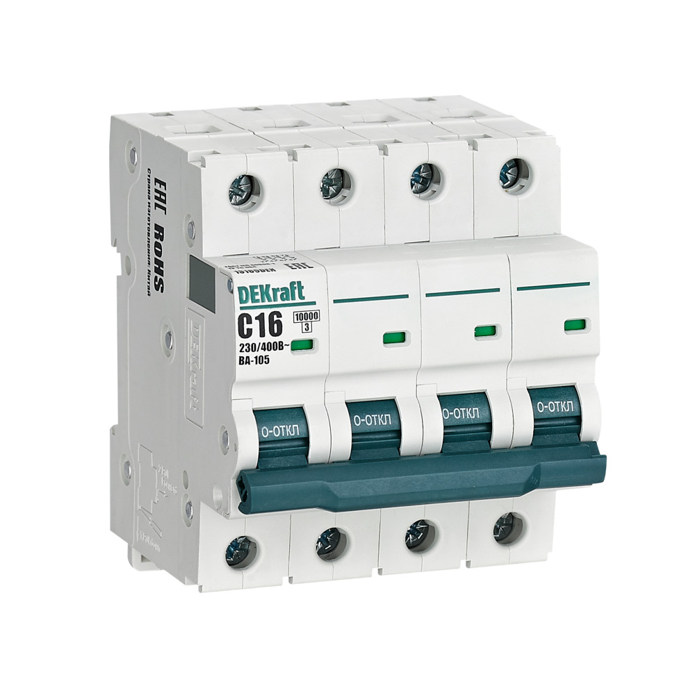 Автоматический выключатель ВА-105 4P 16А C 10кА
