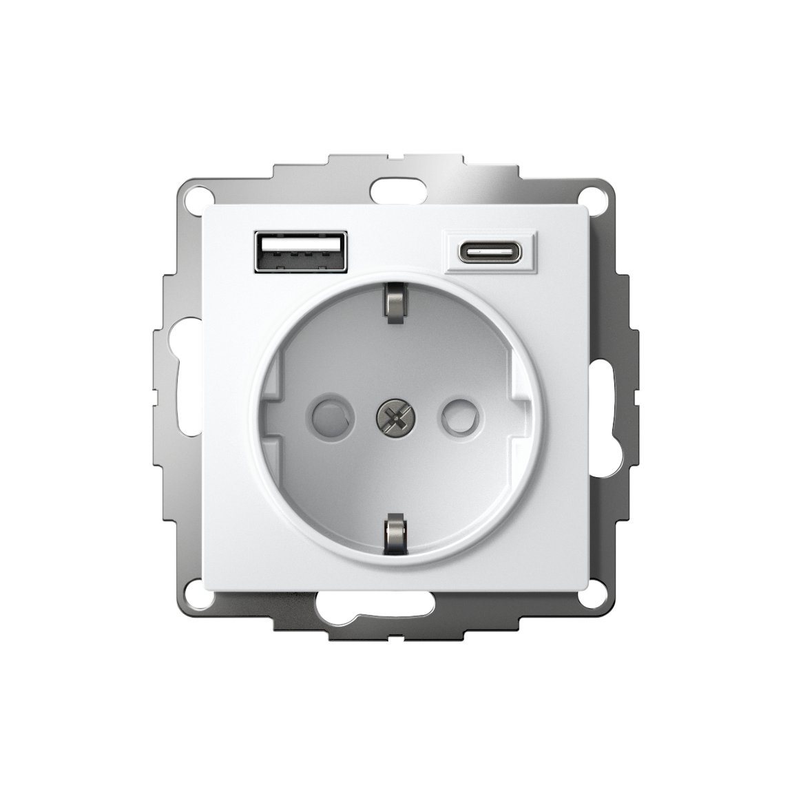 ATLASDESIGN РОЗЕТКА 16А с 2 USB A+C, 5В/2,4А/3,0А, 2х5В/1,5А, механизм, ЛОТОС