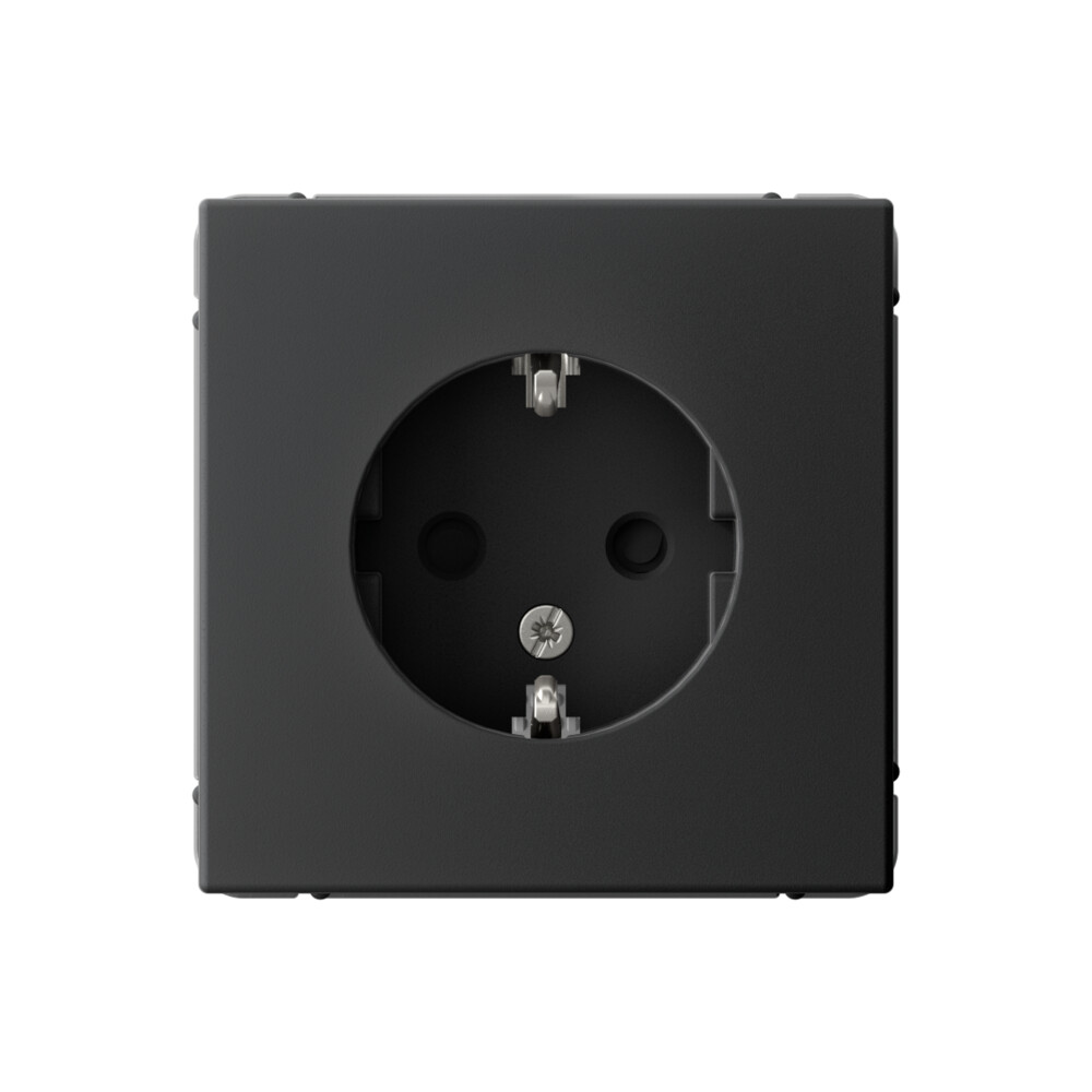 ARTGALLERY РОЗЕТКА с заземлением со шторками, 16А, механизм, КАРБОН