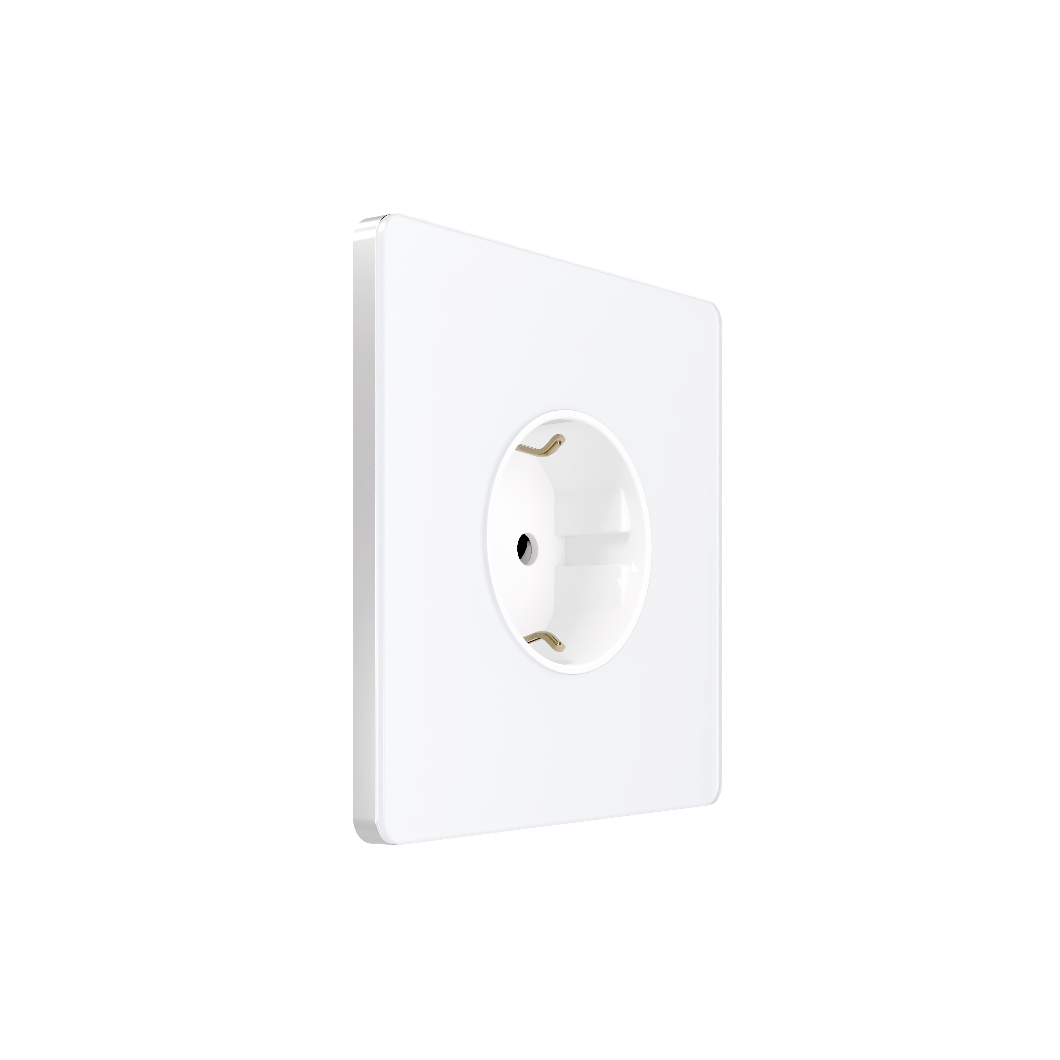 Systeme Infinity, Розетка С/У с ЗК (250В, 16А, защит.шторки), Арктический лед