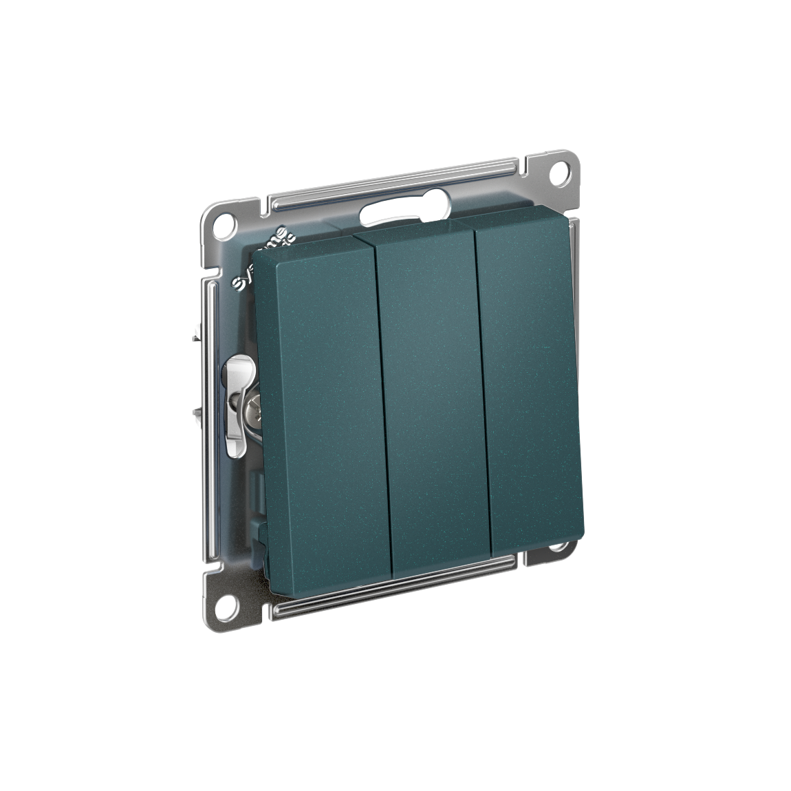 ATLASDESIGN 3-клавишный ВЫКЛЮЧАТЕЛЬ, сх.1+1+1, 10АХ, механизм, ИЗУМРУД