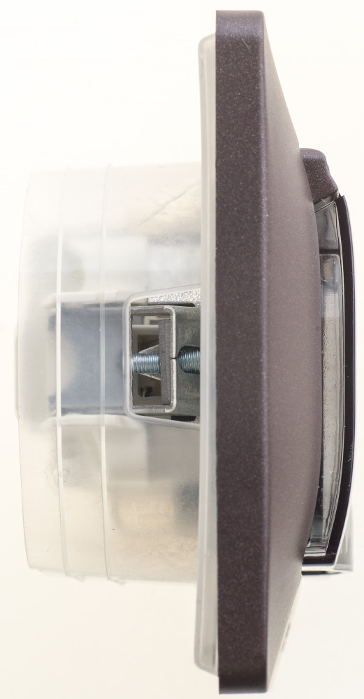 GLOSSA РОЗЕТКА с заземлением со шторками с крышкой, в сборе,16А IP44,ШОКОЛАД