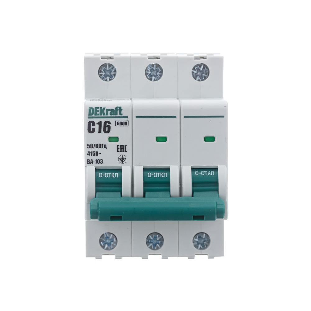Автоматический выключатель ВА-103 3P 16А C 6кА новый