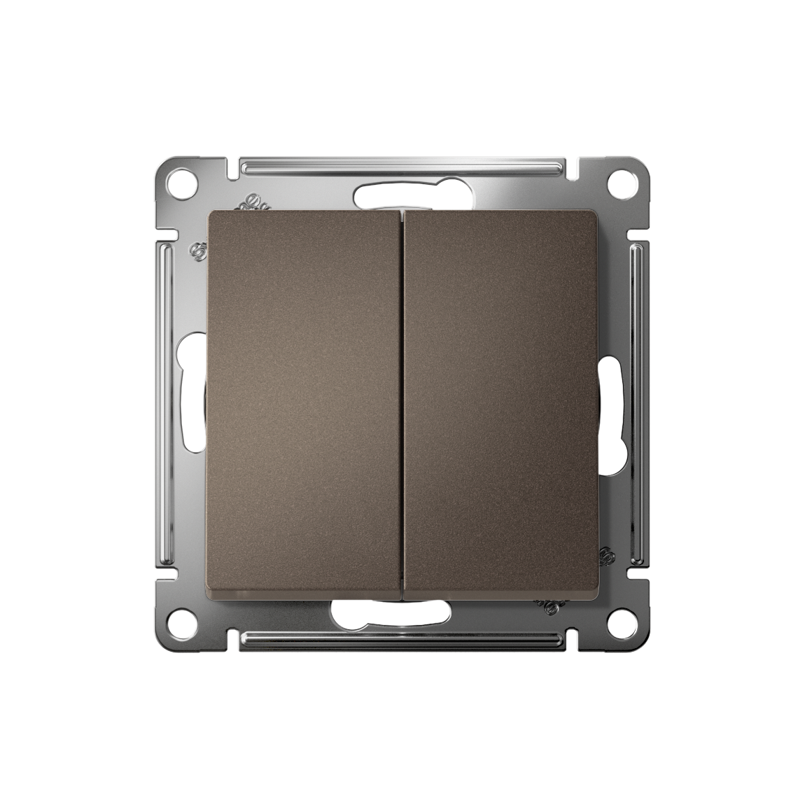 ATLASDESIGN 2-клавишный ПЕРЕКРЕСТНЫЙ ПЕРЕКЛЮЧАТЕЛЬ, сх.7+7, 10АХ, механизм, МОККО