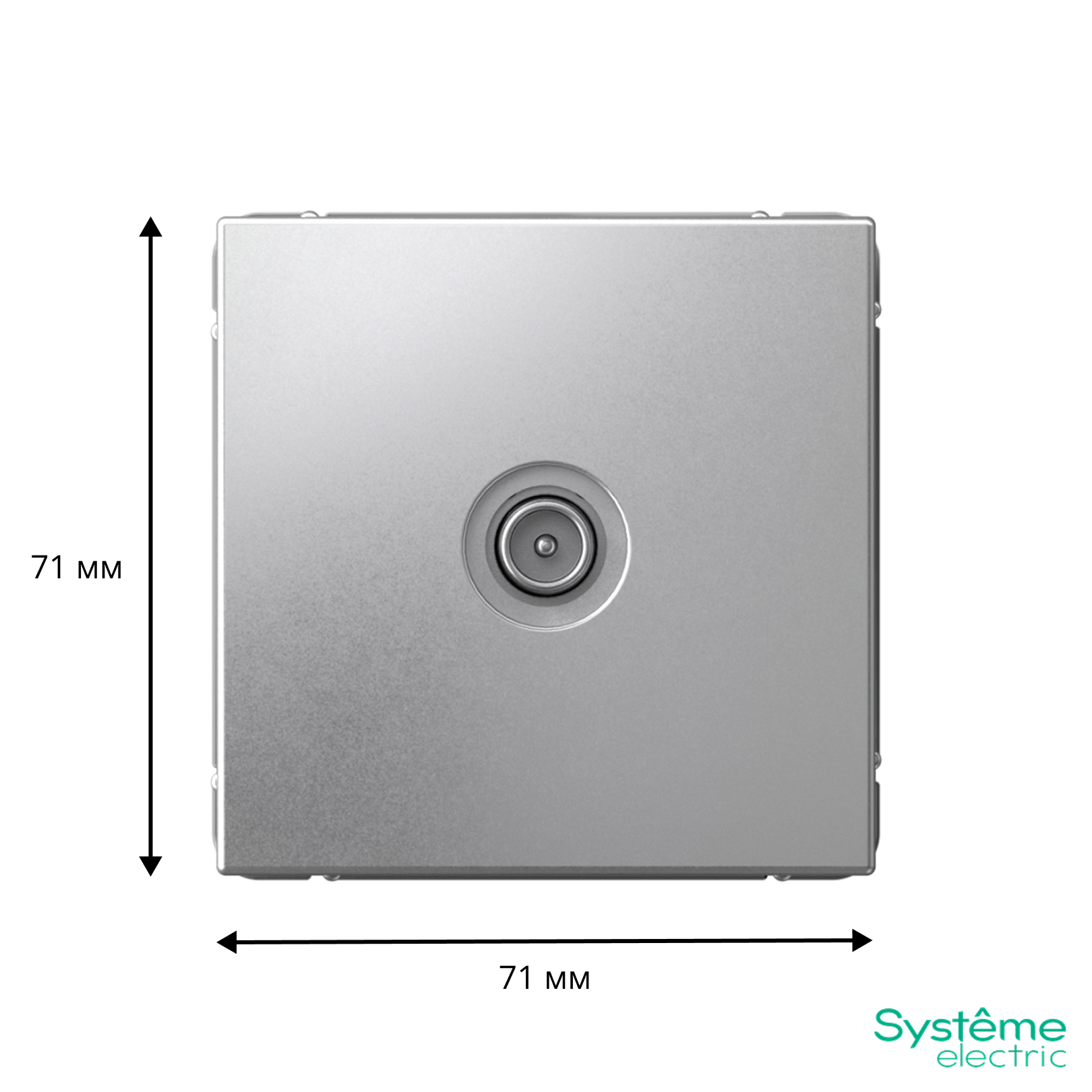 ARTGALLERY TV РОЗЕТКА оконечная 1DB, механизм, АЛЮМИНИЙ