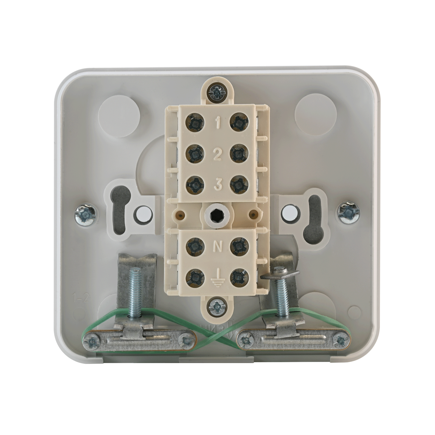 MULTIBOX Коробка клеммная IP44 с монтажной пластиной и лапками, 5х6,0 мм2, 380 В, 40 А БЕЛАЯ