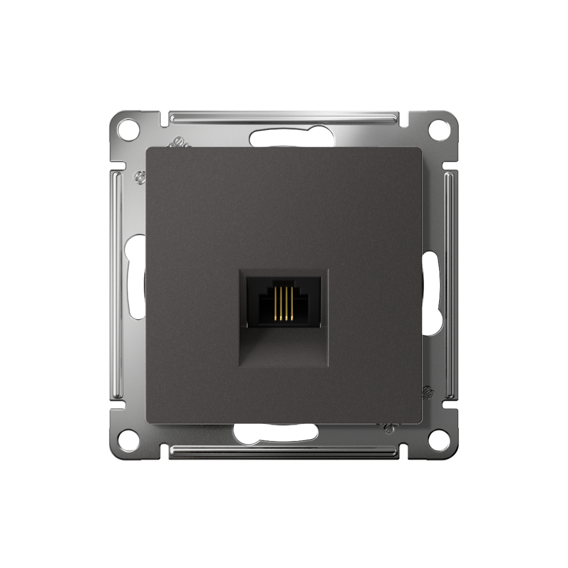 ATLASDESIGN РОЗЕТКА телефонная RJ11, механизм, БАЗАЛЬТ