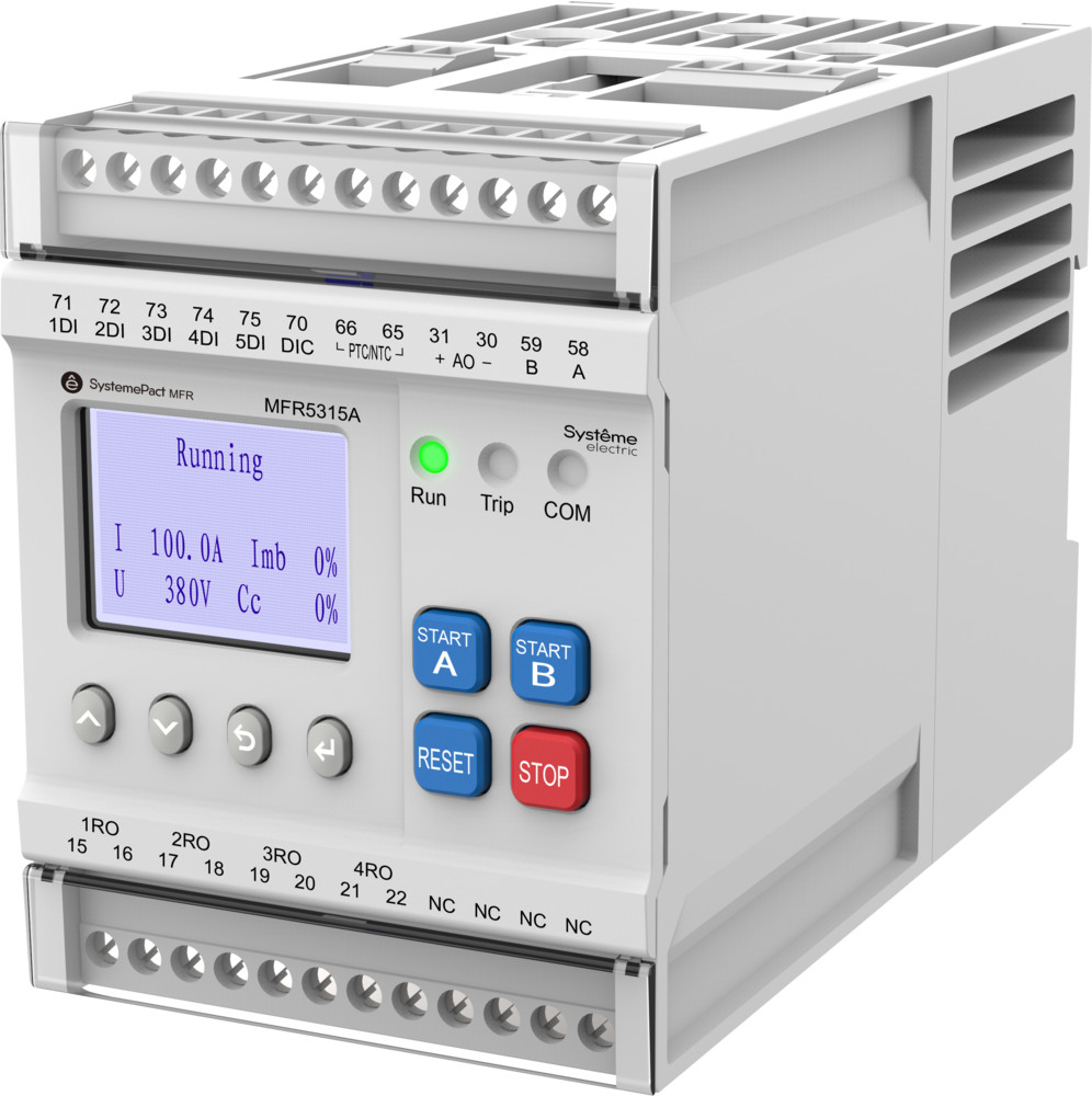 РЕЛЕ MFR530 MODBUS-RTU + ВСТРОЕННЫЙ ДИСПЛЕЙ 25-100A ТТ Ø18ММ 80-270В AC/DC