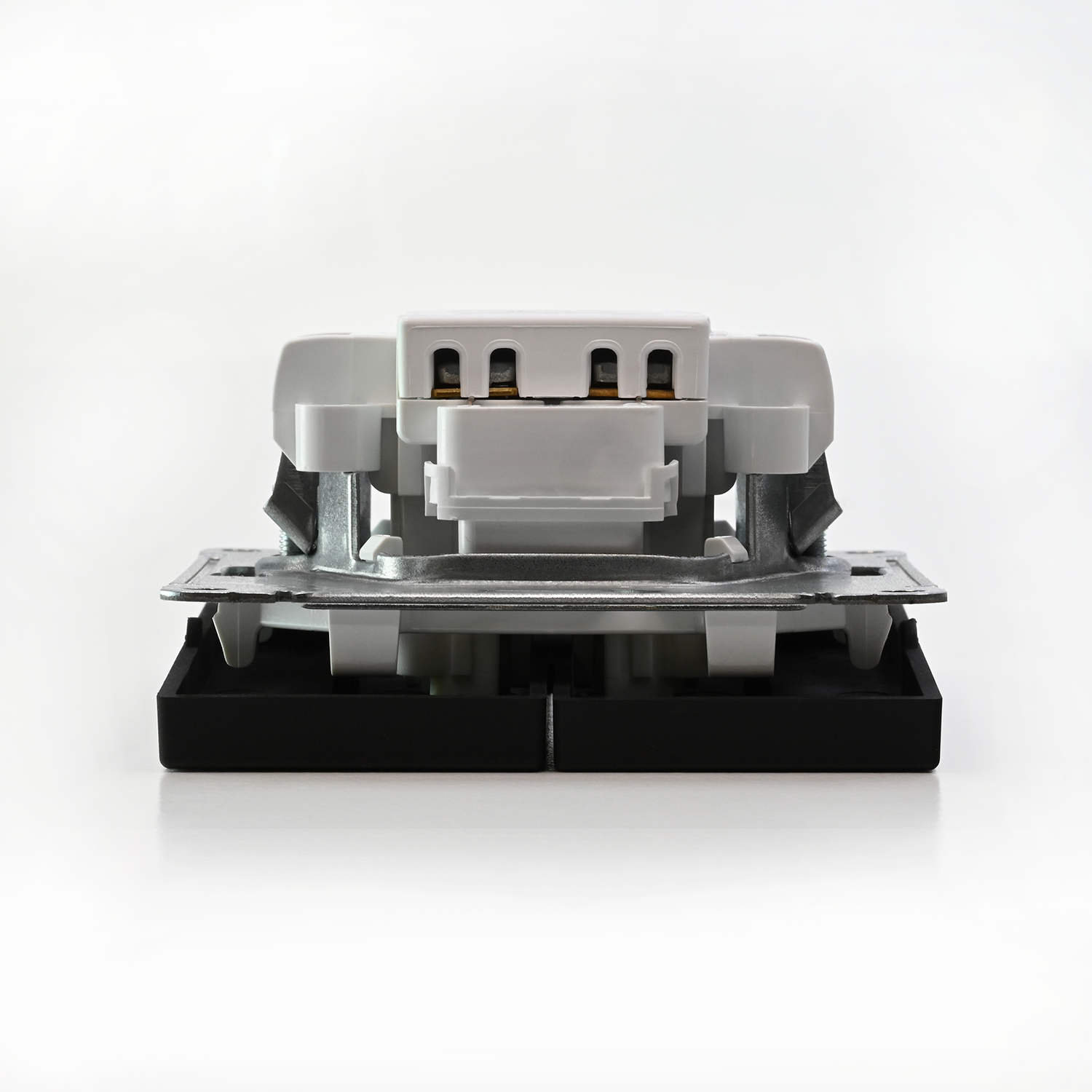 ARTGALLERY 2-клавишный ВЫКЛЮЧАТЕЛЬ с подсветкой, сх.5а, 10АХ, механизм, КАРБОН