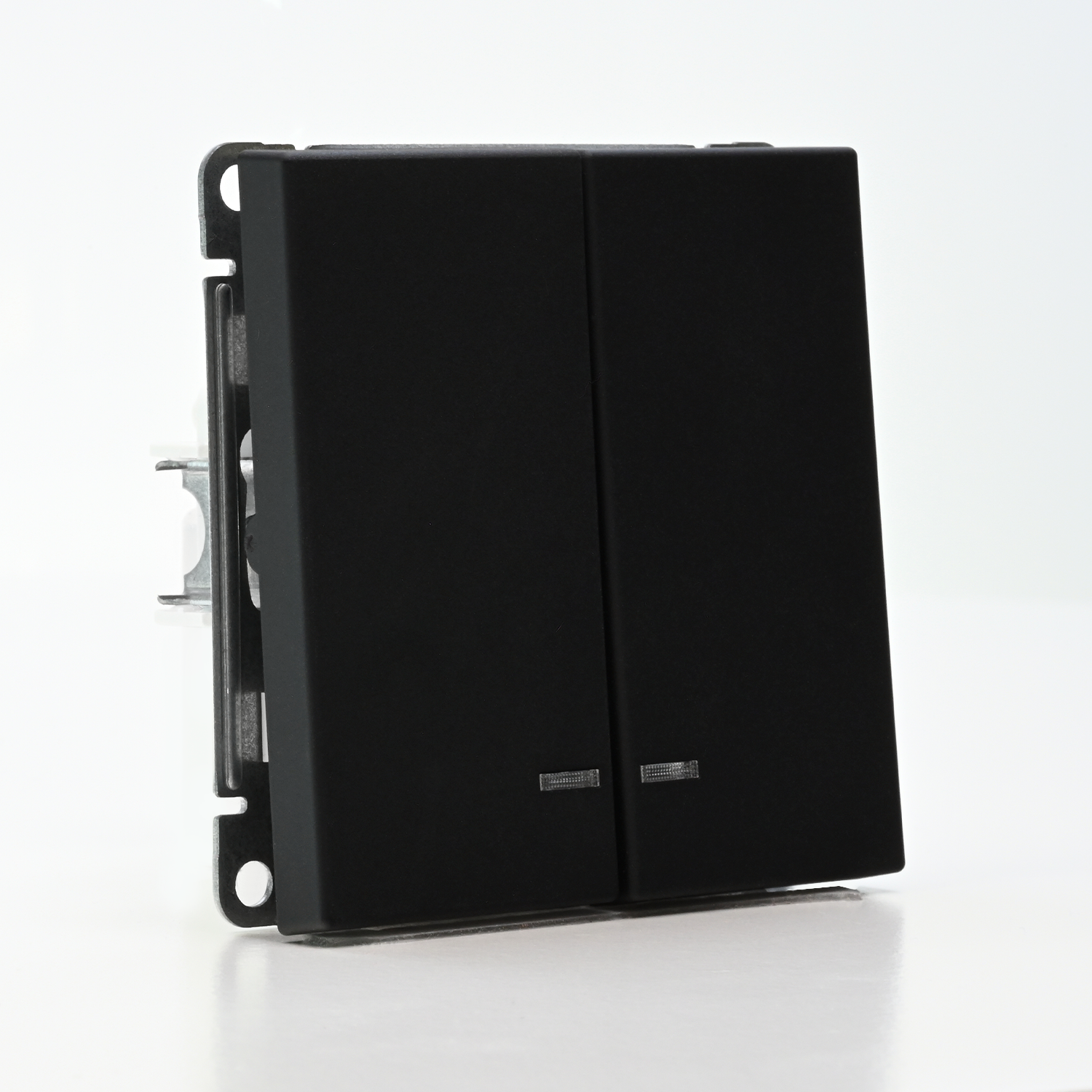 ARTGALLERY 2-клавишный ВЫКЛЮЧАТЕЛЬ с подсветкой, сх.5а, 10АХ, механизм, КАРБОН