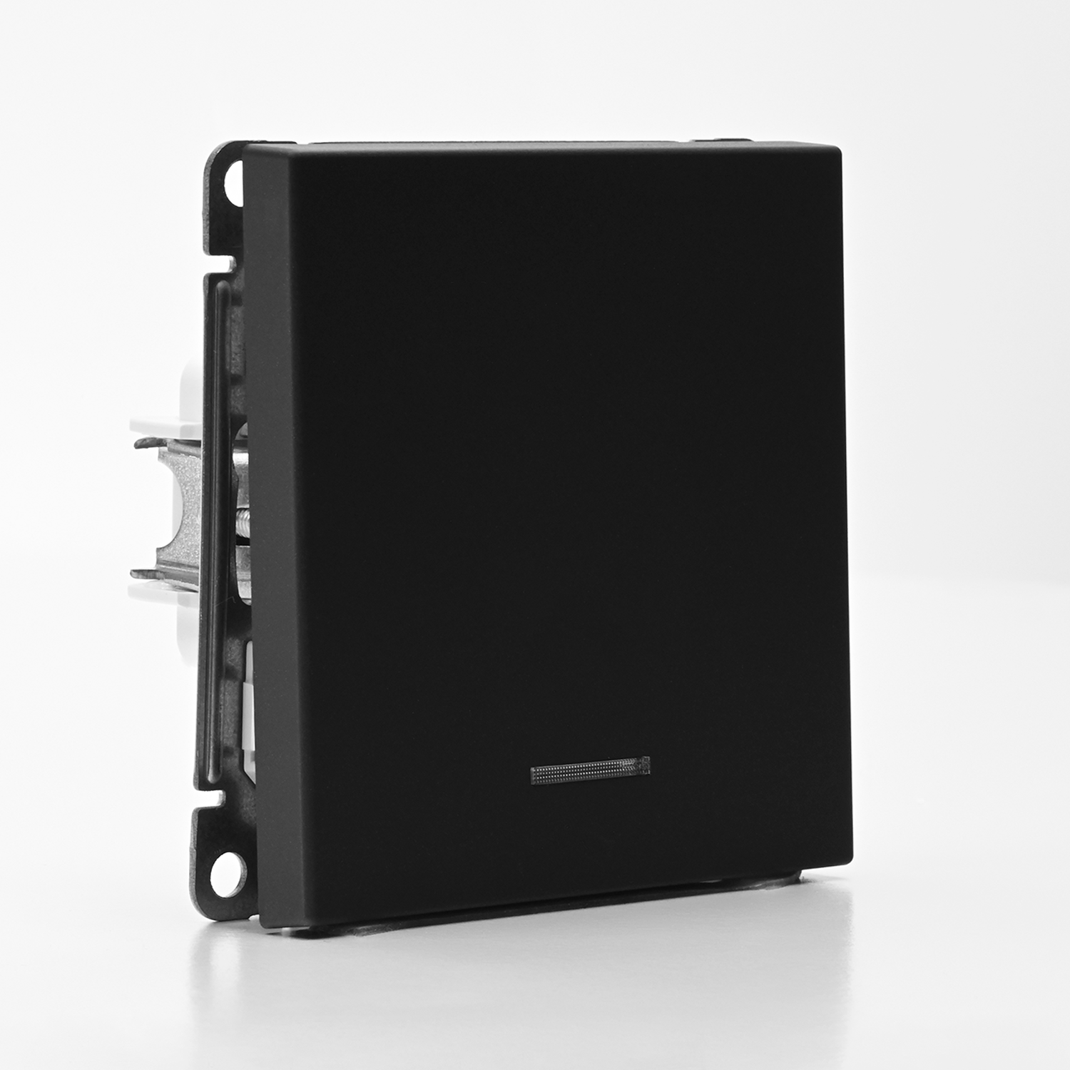 ARTGALLERY 1-клавишный ВЫКЛЮЧАТЕЛЬ с подсветкой, 10АХ, механизм, быстрозажим. клем., БАЗАЛЬТ