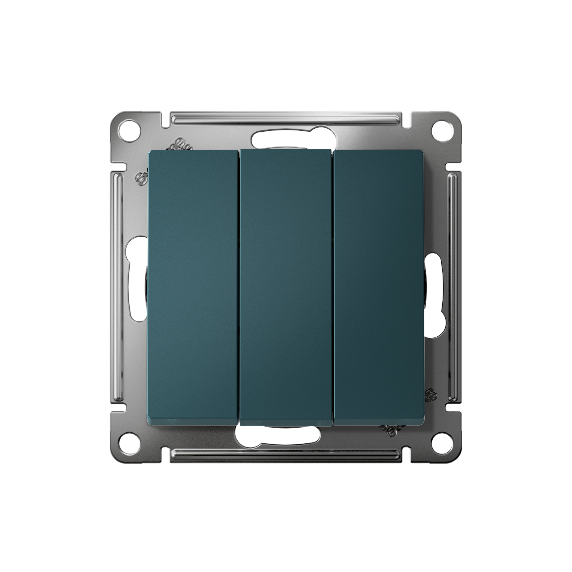 ATLASDESIGN 3-клавишный ВЫКЛЮЧАТЕЛЬ, сх.1+1+1, 10АХ, механизм, ИЗУМРУД