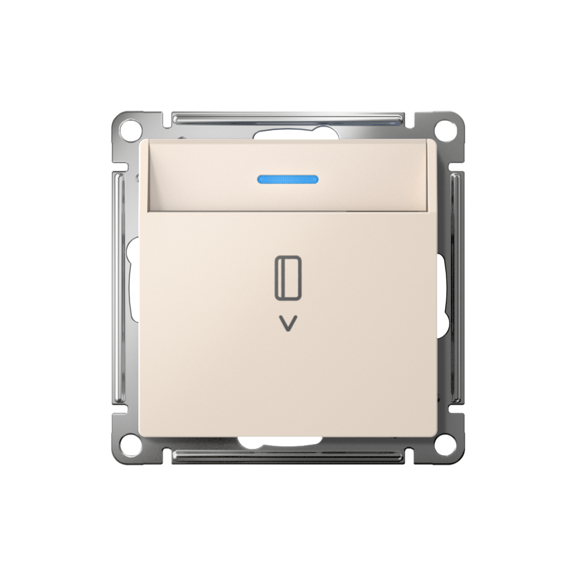 ATLASDESIGN ВЫКЛЮЧАТЕЛЬ карточный с подсветкой, 10А, без задержки отключения, механизм, БЕЖЕВЫЙ