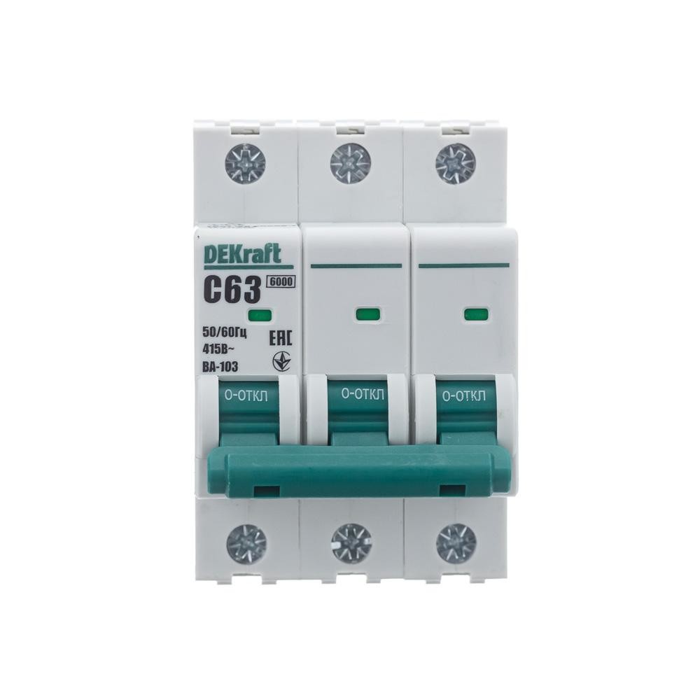 Автоматический выключатель ВА-103 3P 63А C 6кА новый