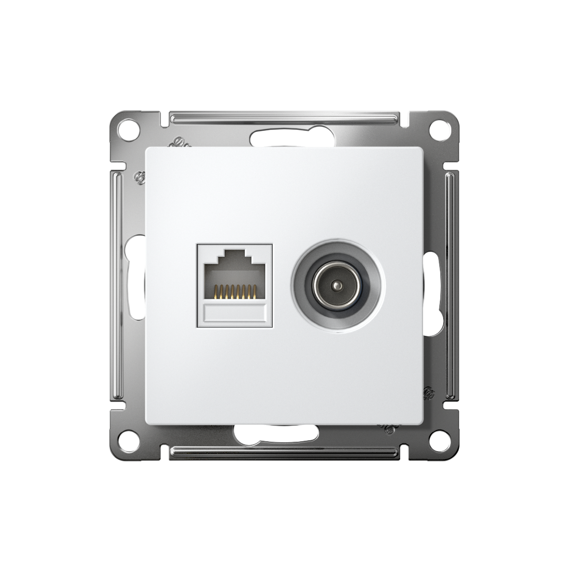 ATLASDESIGN РОЗЕТКА двойная ТВ + компьютерная RJ45 кат. 5e, механизм, ЛОТОС