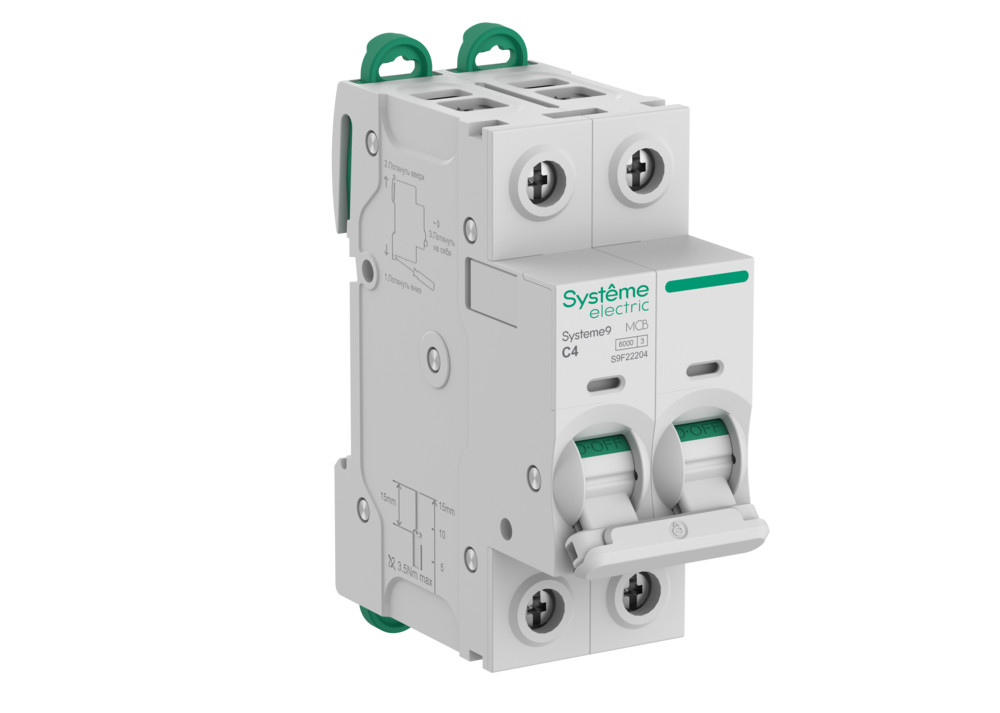 Systeme9 Автоматический выключатель (АВ) C 4A 2P 6kA 400В