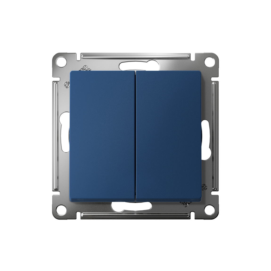 ATLASDESIGN 2-клавишный ПЕРЕКЛЮЧАТЕЛЬ, сх.6+6, 10АХ, механизм, АКВАМАРИН