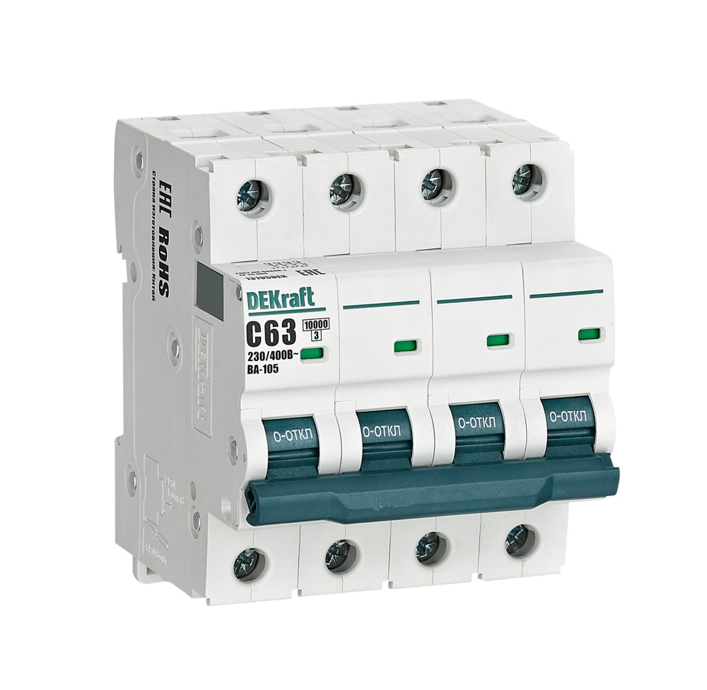Автоматический выключатель ВА-105 4P 63А C 10кА
