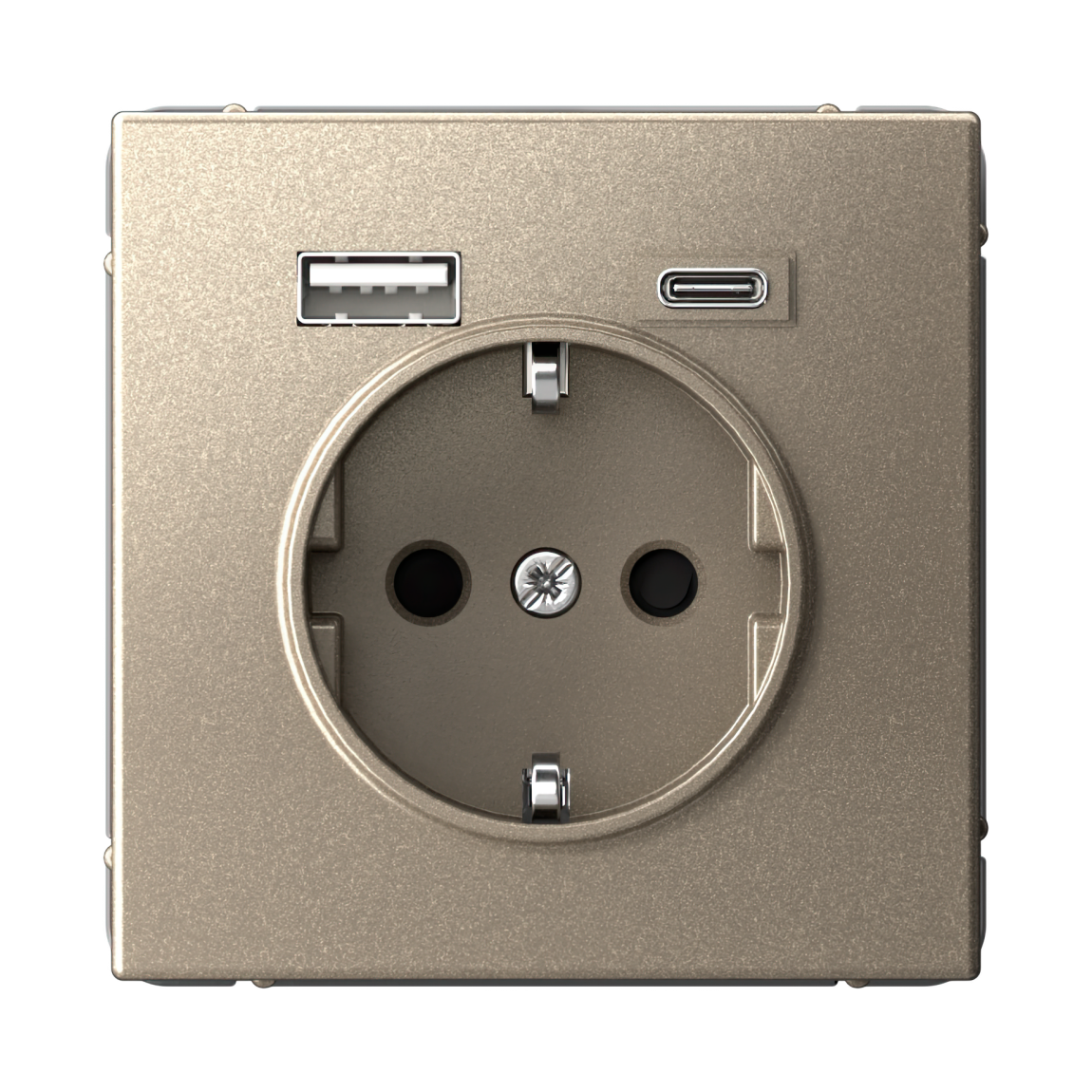 ARTGALLERY РОЗЕТКА 16А с 2 USB A+C, 5В/2,4А/3,0А, 2х5В/1,5А, механизм, ШАМПАНЬ