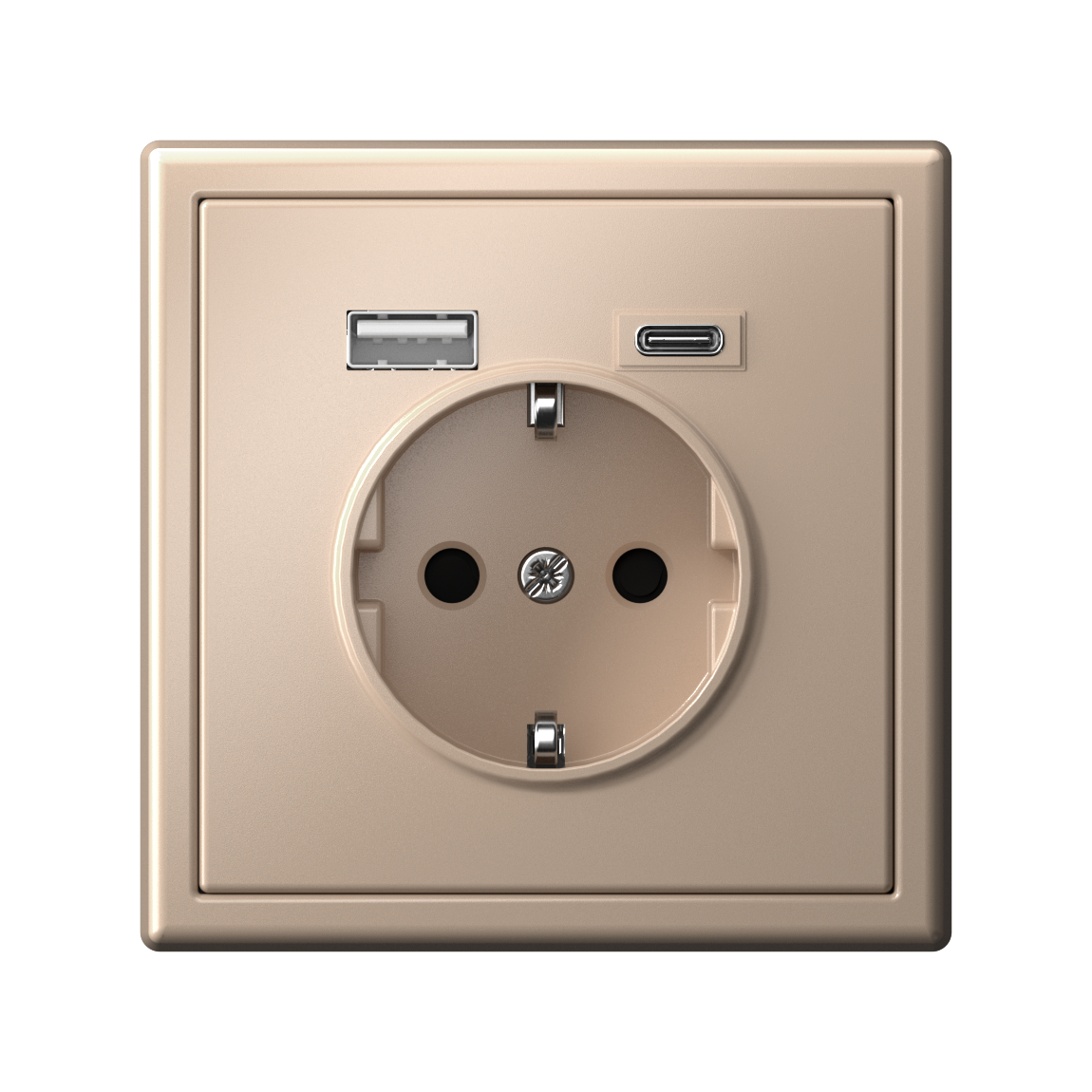 ARTGALLERY РОЗЕТКА 16А с 2 USB A+C, 5В/2,4А/3,0А, 2х5В/1,5А, механизм, ПЕСОЧНЫЙ