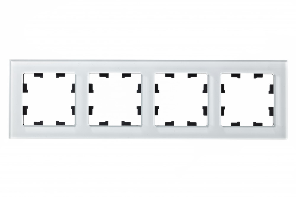 ATLASDESIGN NATURE 4-постовая РАМКА, ОРГАНИЧЕСКОЕ СТЕКЛО БЕЛЫЙ