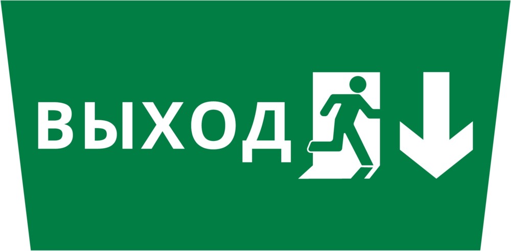 Пиктограмма ДСО-101-IP65 "Выход Фигура - вниз 2"