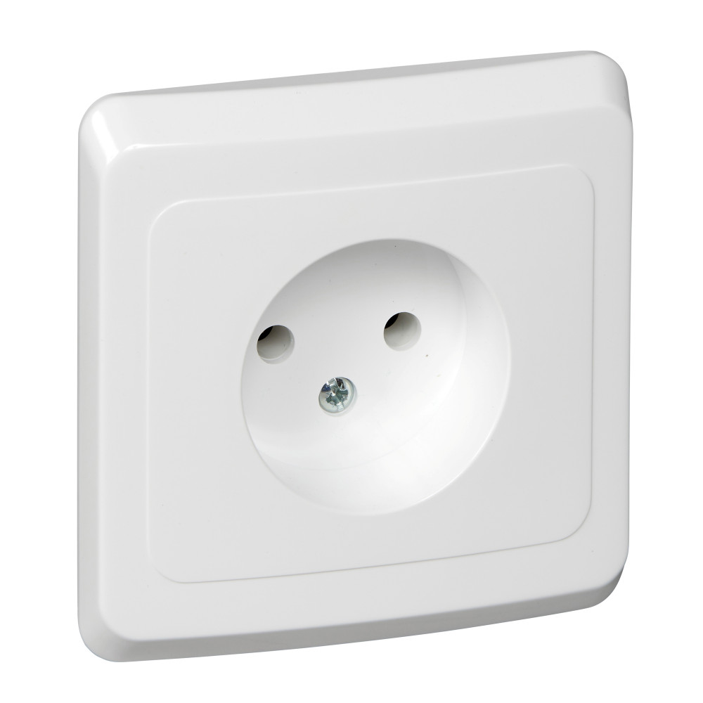 ЭТЮД С/У РОЗЕТКА без заземления без шторок, 16А 250B, БЕЛЫЙ
