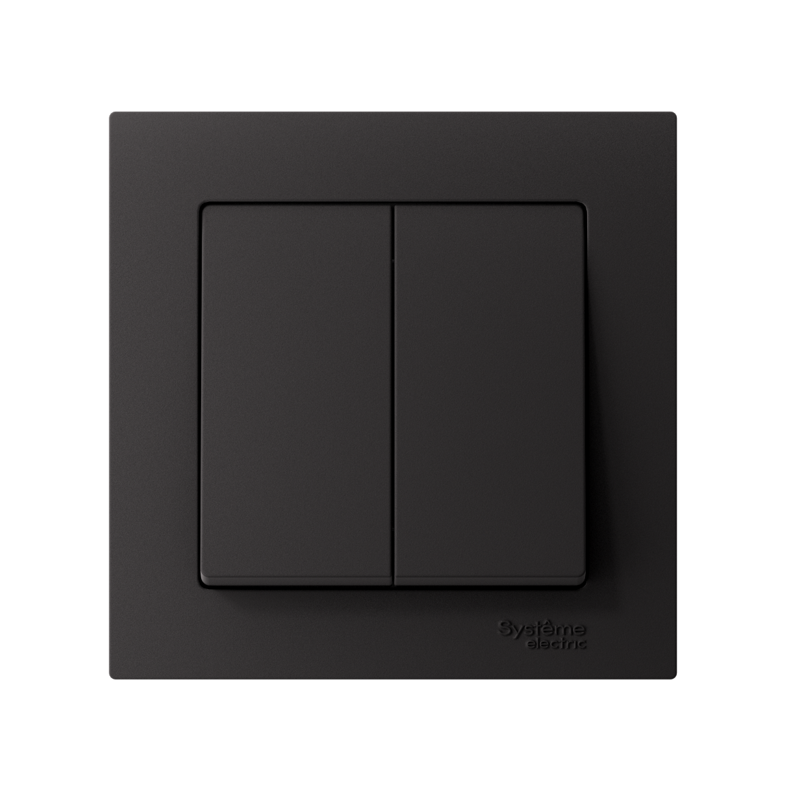 ATLASDESIGN 2-клавишный ВЫКЛЮЧАТЕЛЬ, сх.5, 10АХ, в сборе, КАРБОН