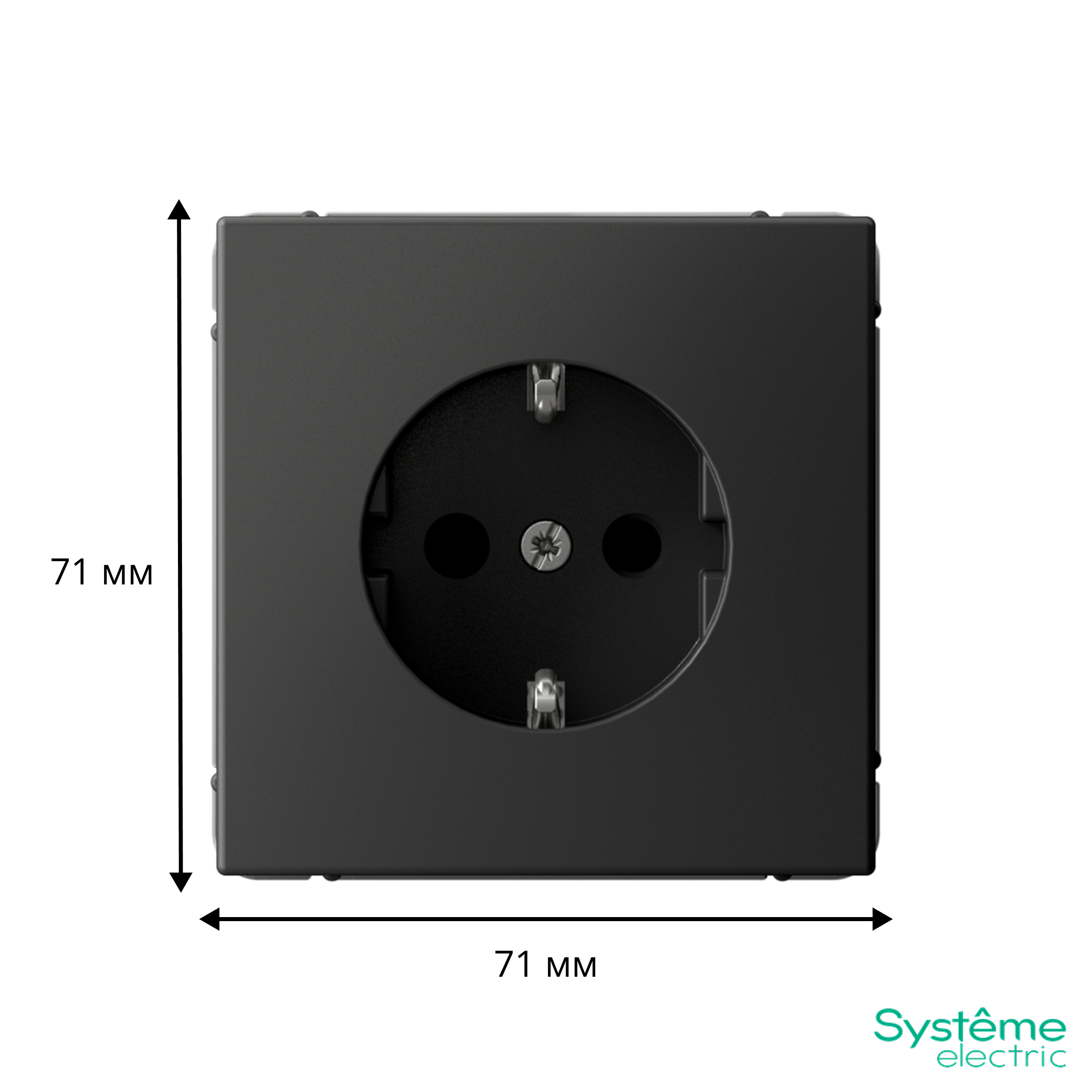ARTGALLERY РОЗЕТКА с заземлением со шторками, 16А, механизм, быстрозажим. клем., БАЗАЛЬТ