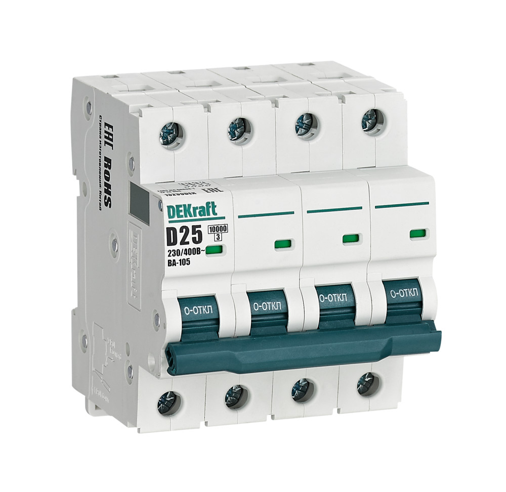 Автоматический выключатель ВА-105 4P 25А D 10кА
