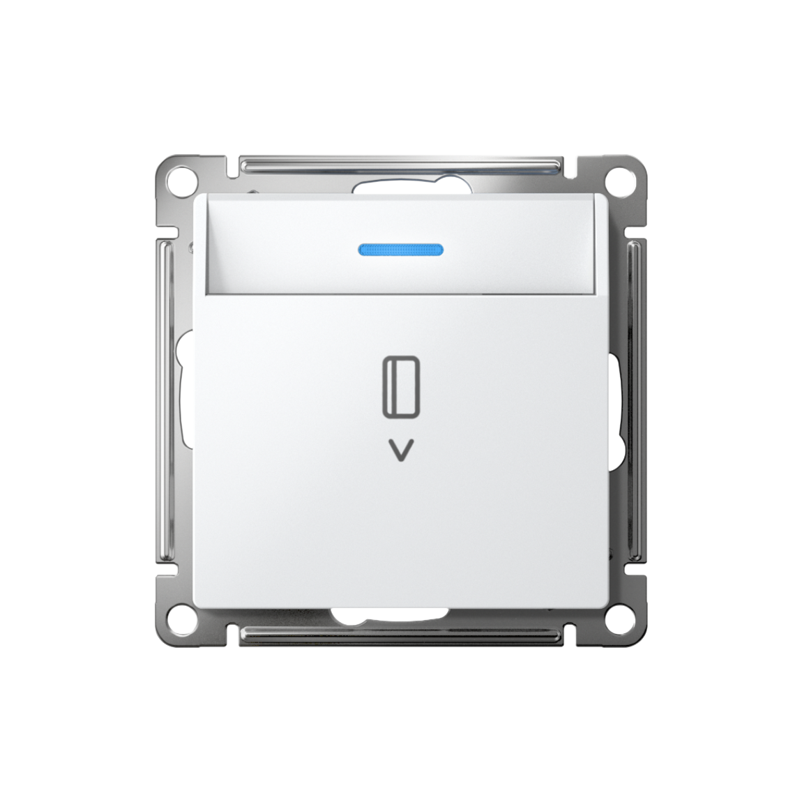 ATLASDESIGN ВЫКЛЮЧАТЕЛЬ карточный с подсветкой, 10А, без задержки отключения, механизм, БЕЛЫЙ