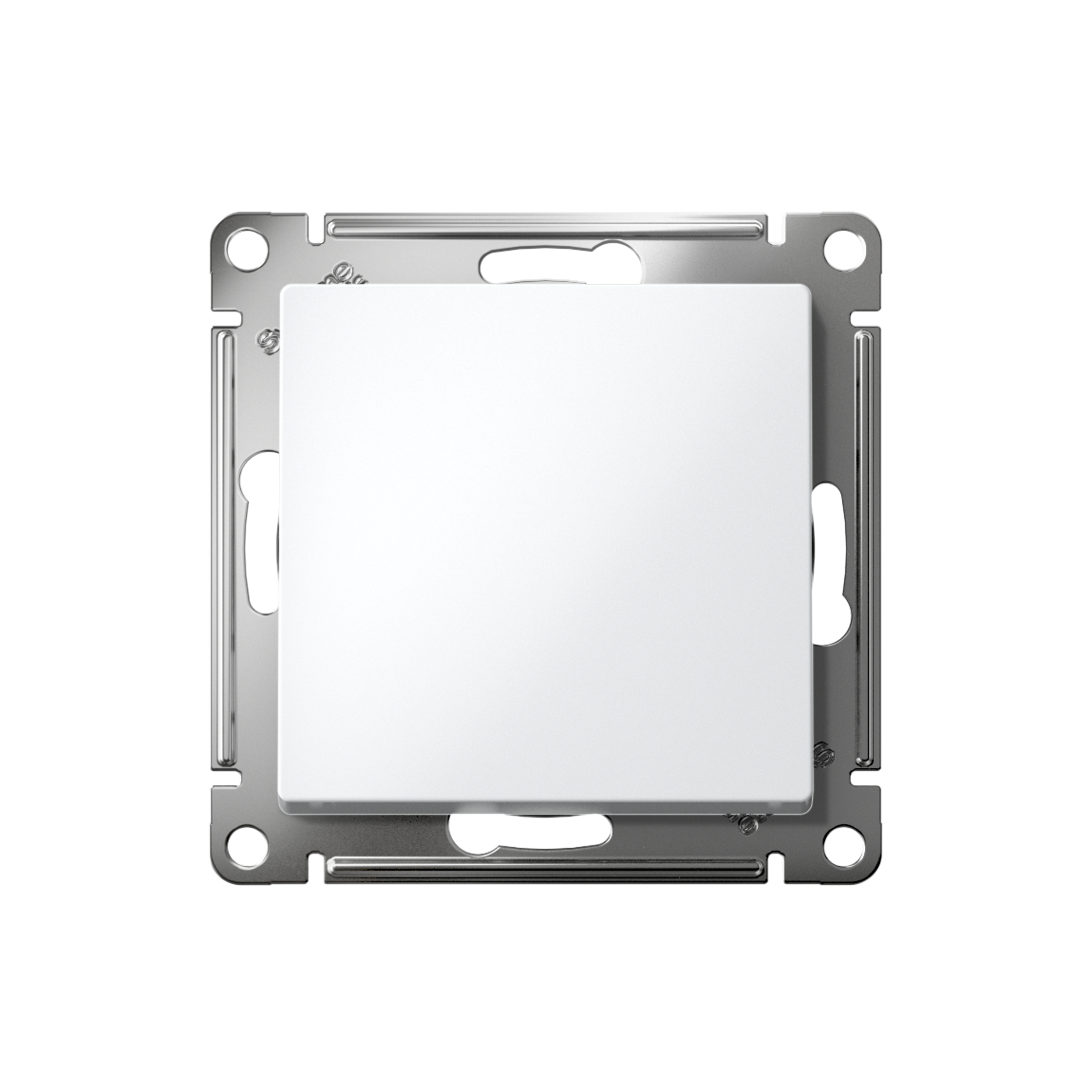 ATLASDESIGN 1-клавишный ПЕРЕКЛЮЧАТЕЛЬ, сх.6, 10АХ, мех., быстрозажим. клем., БЕЛЫЙ