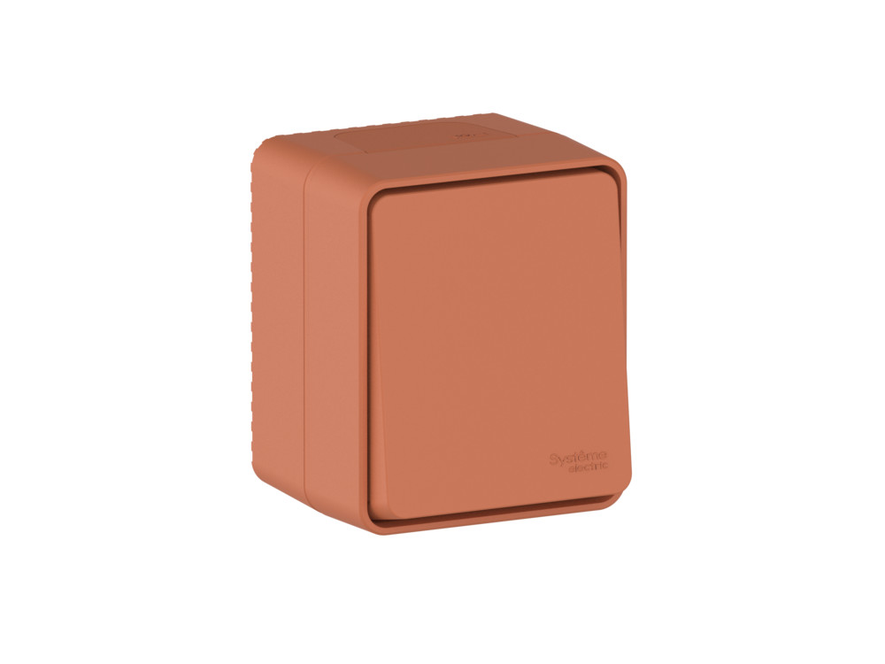 ATLASDESIGN PROFI IP54 О/У 1-клавишный ПЕРЕКЛЮЧАТЕЛЬ, сх.6, 10АХ, ТЕРРАКОТОВЫЙ