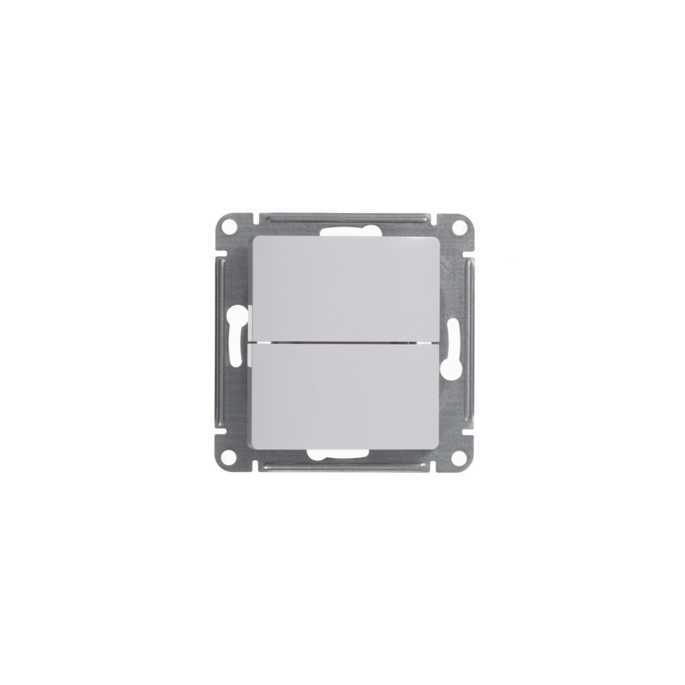 GLOSSA 2-клавишный ВЫКЛЮЧАТЕЛЬ, сх.5, 10АХ, механизм, БЕЛЫЙ