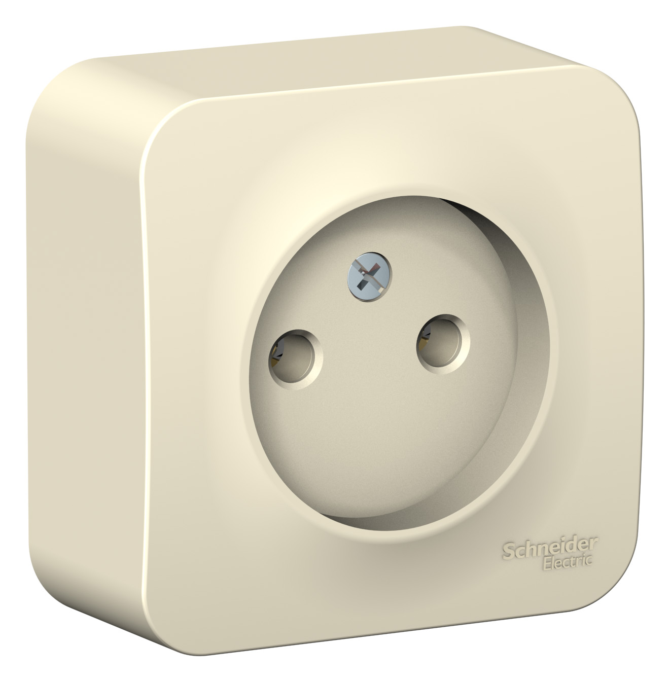 BLANCA О/У РОЗЕТКА без заземления без шторок, ИЗОЛ.ПЛ., 16А, 250В, МОЛОЧНЫЙ