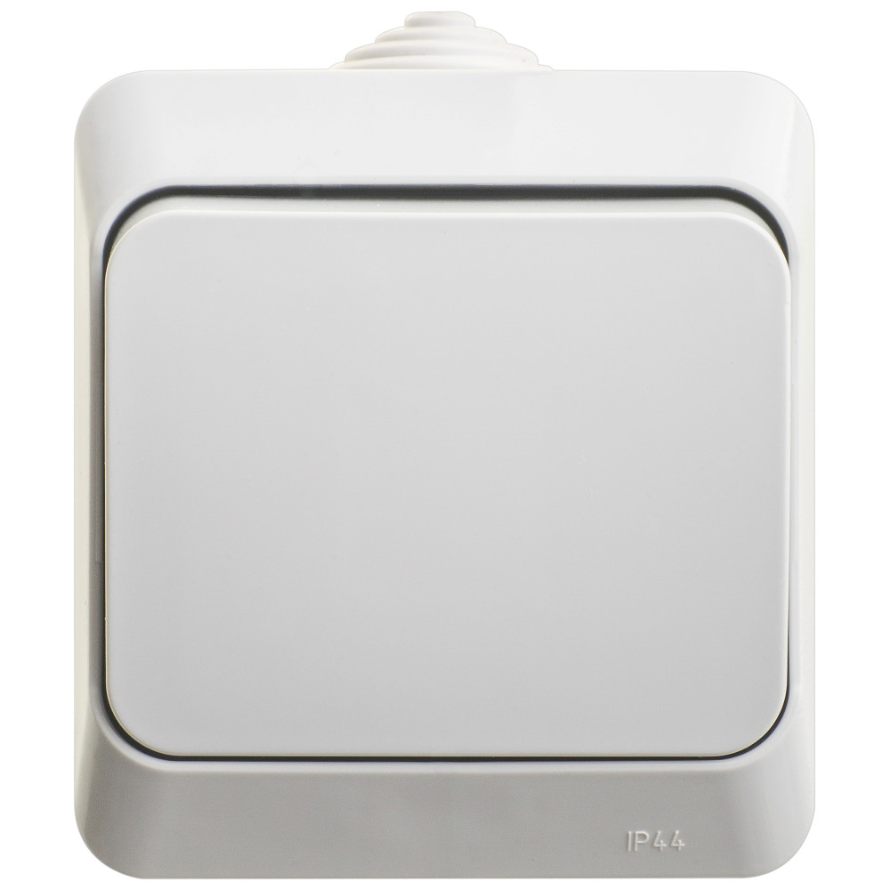 Переключатель Schneider Electric ЭТЮД 1-клав. IP44 О/У 10АX/250B СЕРЫЙ